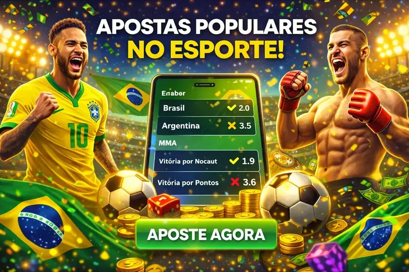 Jogadores brasileiros de futebol e MMA com smartphone exibindo odds de apostas para Brasil, Argentina e vitórias